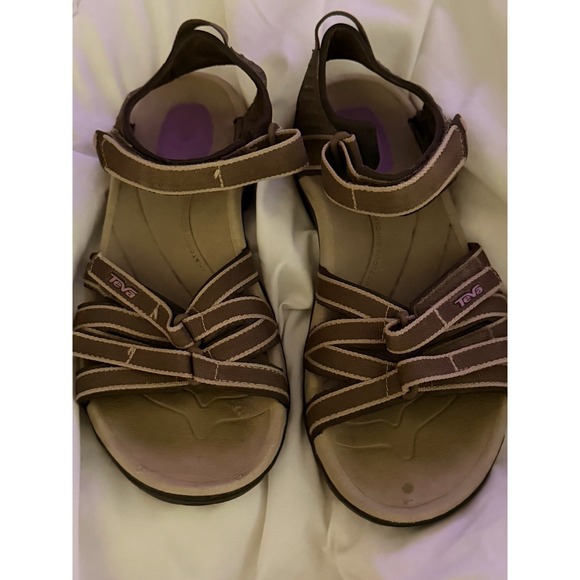 Teva Shoes - Teva Tirra Taupe Brown & Purple Sandals 8.5 Tan